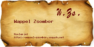 Wappel Zsombor névjegykártya